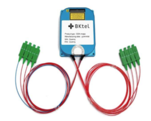 compact fiber amplifier with multiple fiber outputs