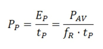 Image Formula Pulse Energy and Peak Power