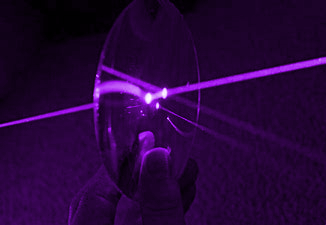 purple laser beam