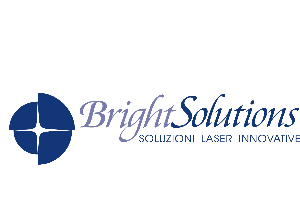 bright solutions logo with blue lettering and starburst symbol