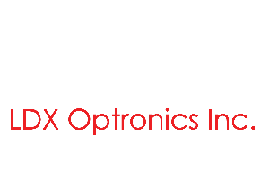 simple red text LDX optronics Inc logo