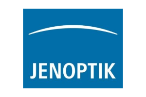JENOPTIK logo blue rectangle with white letters