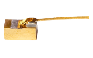 brass colored laser diode b-mount, rectangular block