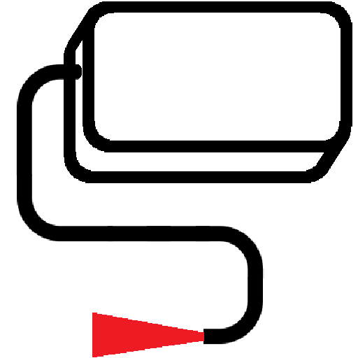 simple line graphic illustrating a laser module with fiber-coupled output