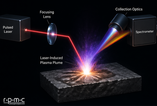 Laser Induced Breakdown Spectroscopy LIBS setup