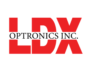 simple red text LDX optronics Inc logo