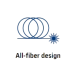 simple line graphic illustrating all-fiber laser design