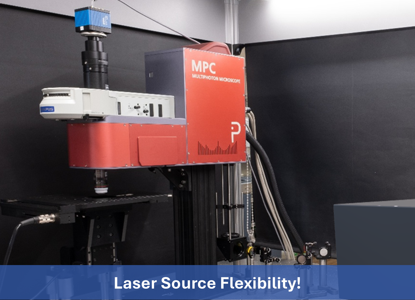 MPC highly modular microscopy system allows for most femtosecond laser sources