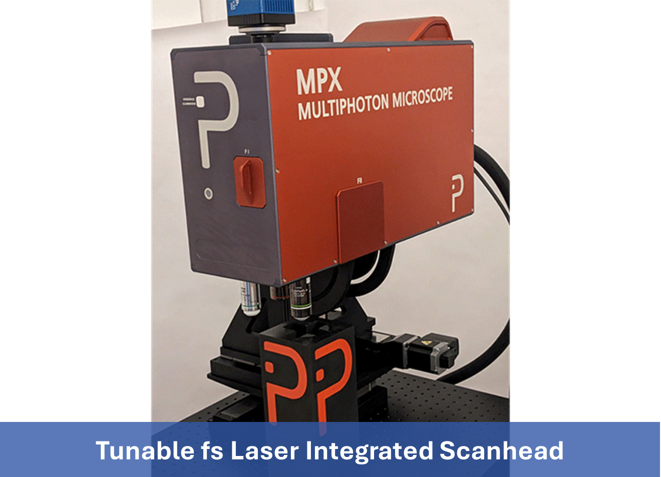 MPX multimodal multiphoton microscope and femtosecond laser with tunable flexible scanhead