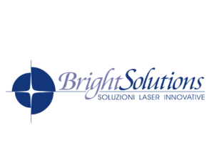 bright solutions logo with blue lettering and starburst symbol